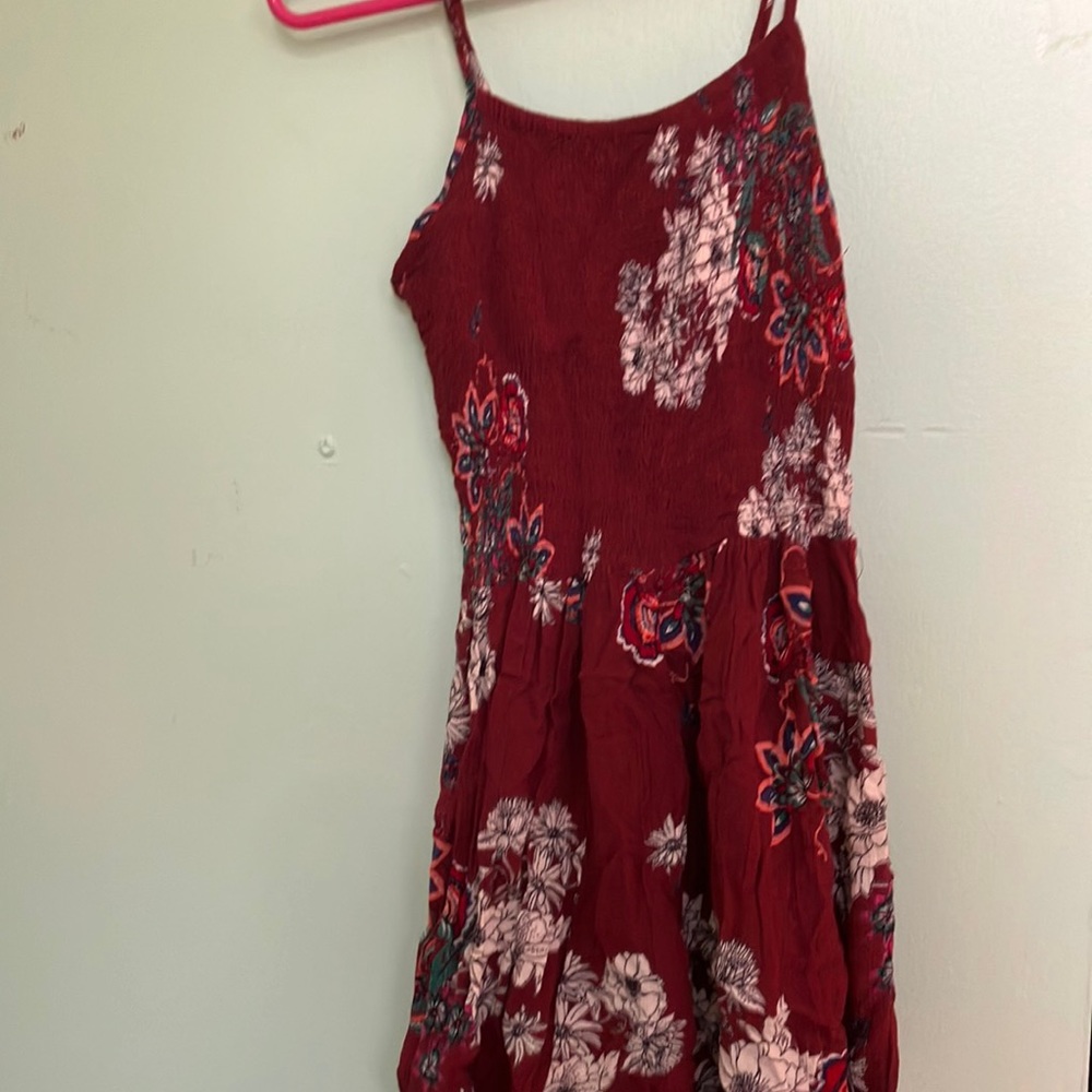 cute girls mini above knee dress with flowers